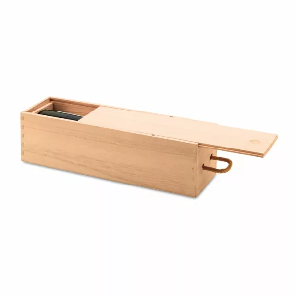 Coffret bois pour bouteille de vin – Image 2