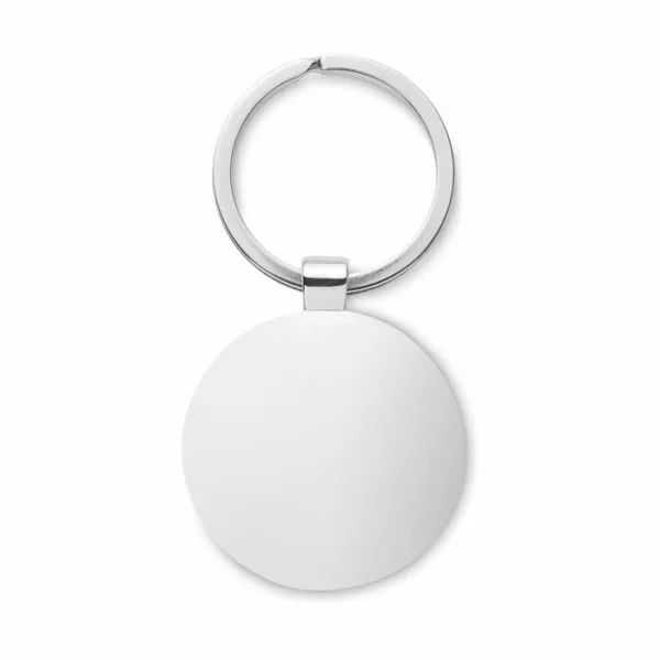 Porte-clés personnalisé rond / métal-bambou – Image 3