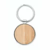 Porte-clés personnalisé rond / métal-bambou – Image 2