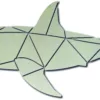 Tableau de Requin géométrique en bois - Concept de puzzle mural DIY – Image 4