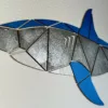 Tableau de Requin géométrique en bois - Concept de puzzle mural DIY – Image 3