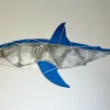 Tableau de Requin géométrique en bois - Concept de puzzle mural DIY – Image 2